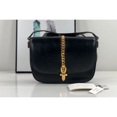 Gucci Sylvie 1969 small shoulder bag in Black Leather Gucci Sylvie 1969 small shoulder bag in Black Leather
