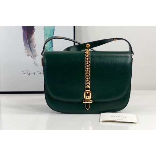 Gucci Sylvie 1969 small shoulder bag in Green Leather