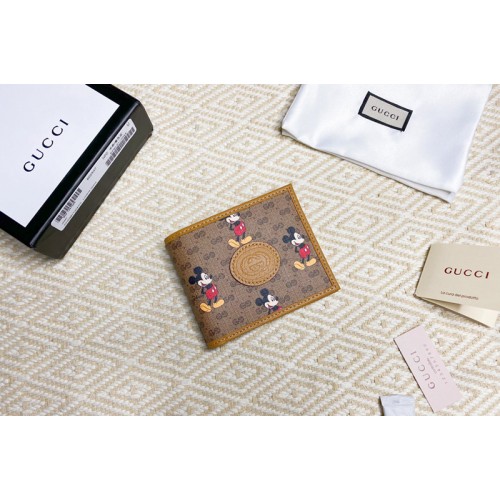 Gucci Disney x Gucci wallet in Beige ebony mini Supreme canvas
