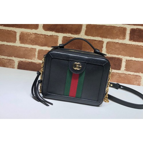 Gucci Ophidia mini shoulder bag in Black Leather With Web