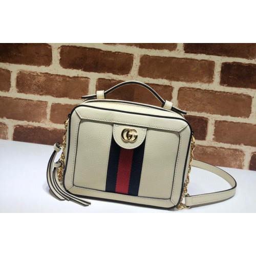 Gucci Ophidia mini shoulder bag in White Leather With Web Gucci Ophidia mini shoulder bag in White Leather With Web