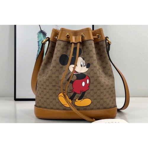 Gucci Disney x Gucci small bucket bag in Beige ebony mini Supreme canvas Gucci Disney x Gucci small bucket bag in Beige ebony mini Supreme canvas