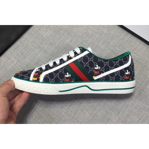 Mens and Womens Gucci Disney x Gucci Tennis 1977 sneaker with Web in Blue Supreme