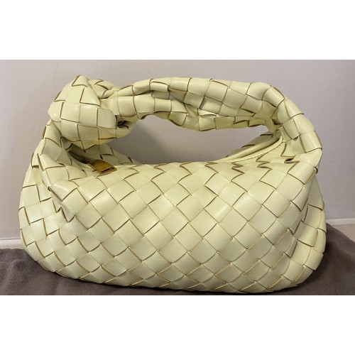 Bottega Veneta Mini BV Jodie hobo bag in Yellow Lambskin Leather