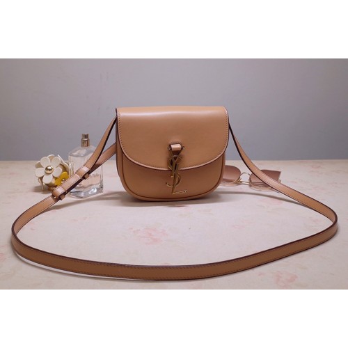 YSL Kaia Small Satchel Bag in Brown Smooth Vintage Leather