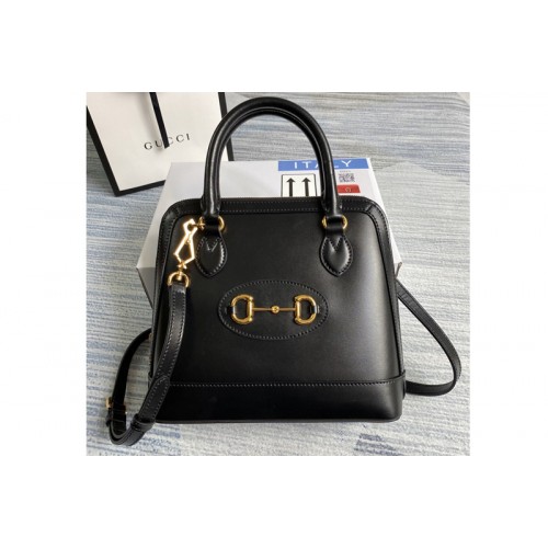 Gucci Horsebit 1955 small top handle bag in Black leather