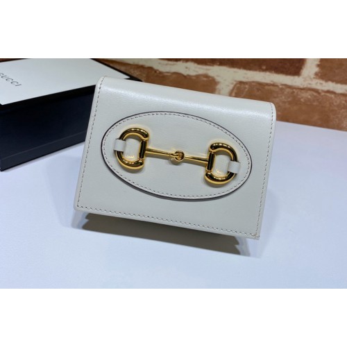 Gucci 1955 Horsebit card case wallet in White leather Gucci 1955 Horsebit card case wallet in White leather