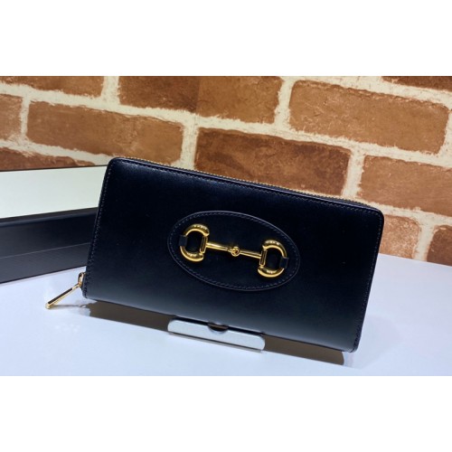 Gucci 1955 Horsebit zip around wallet in Black leather Gucci 1955 Horsebit zip around wallet in Black leather