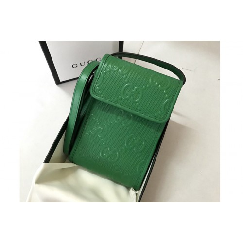 Gucci embossed mini bag in Green embossed leather