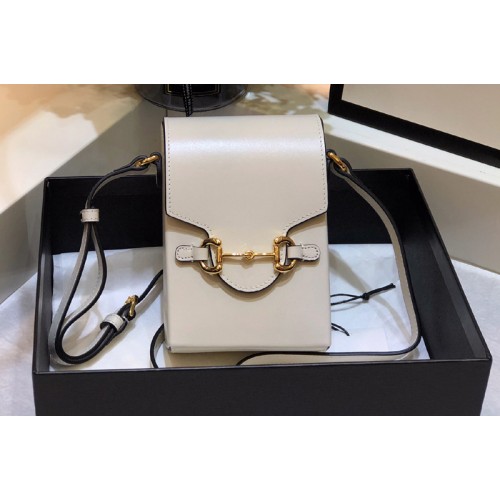 Gucci Horsebit 1955 mini bag in White leather