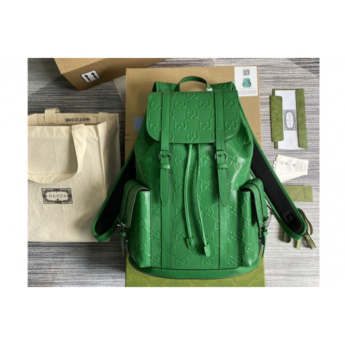 Gucci embossed backpack in Green embossed leather