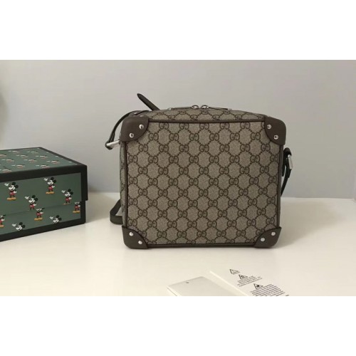 Gucci shoulder bag with leather details in Beige ebony Supreme canvas