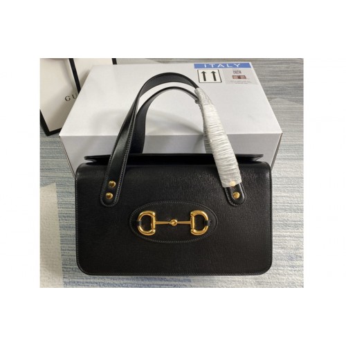 Gucci Horsebit 1955 small top handle bag in Black Leather
