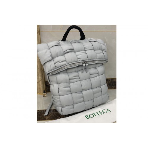 Bottega Veneta Fold-top padded backpack in Gray nylon Bottega Veneta Fold-top padded backpack in Gray nylon