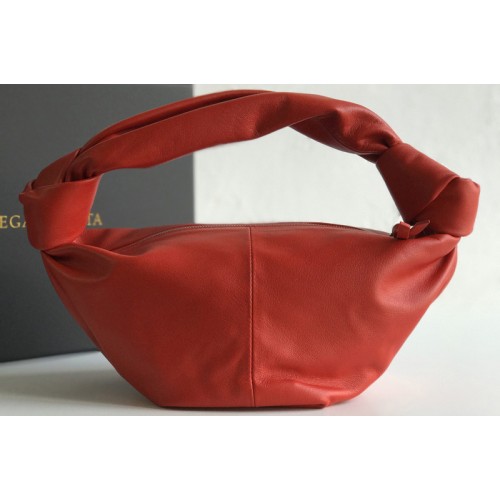 Bottega Veneta Mini top handle bag in Red Calfskin Leather