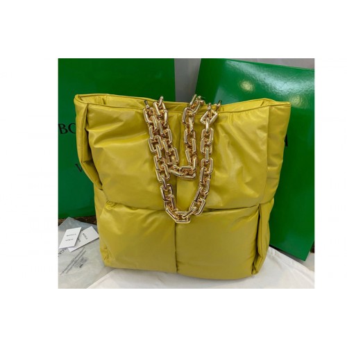 Bottega Veneta Chain Tote bag in Straw padded Intrecciato Calf leather