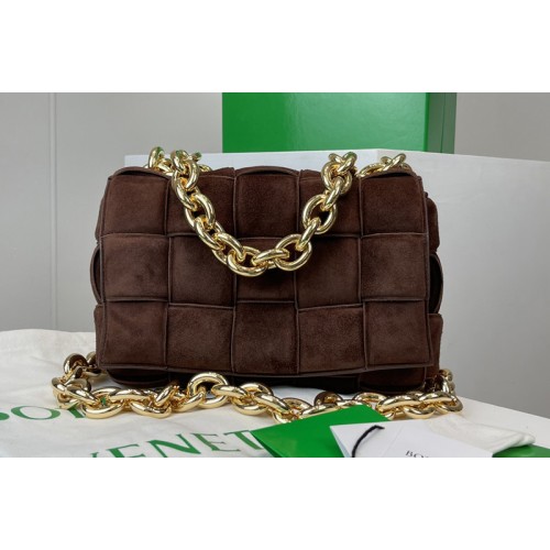 Bottega Veneta The Chain Cassette Cross-body bag in maxi Fondant Intrecciato suede cashmere