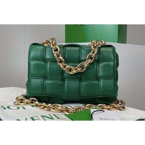 Bottega Veneta The Chain Cassette Cross-body bag in maxi Green Intrecciato Nappa leather Bottega Veneta The Chain Cassette Cross-body bag in maxi Green Intrecciato Nappa leather