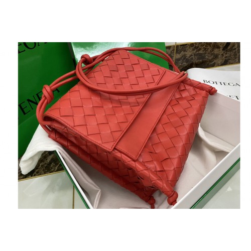Bottega Veneta The Small Fold Crossbody back in soft Red Nappa Leather Bottega Veneta The Small Fold Crossbody back in soft Red Nappa Leather