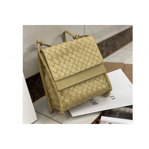Bottega Veneta The Small Fold Crossbody back in soft Yellow Nappa Leather