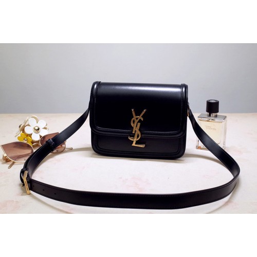 YSL SOLFERINO MEDIUM SATCHEL Bag INBlack BOX LEATHER