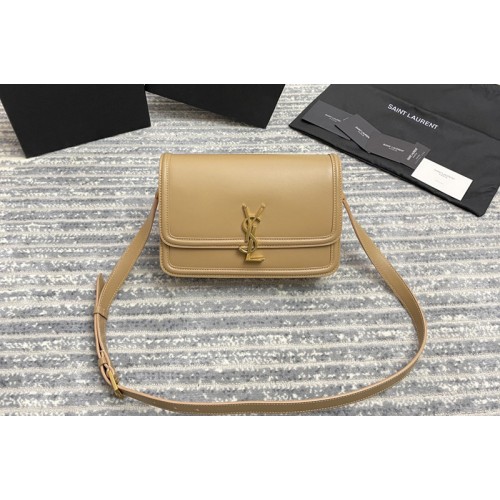 YSL SOLFERINO MEDIUM SATCHEL Bag IN Apricot BOX LEATHER YSL SOLFERINO MEDIUM SATCHEL Bag IN Apricot BOX LEATHER