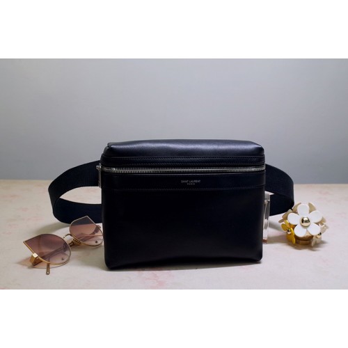 YSL CITY CAMERA BAG IN Black MATTE LEATHER