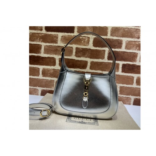 Gucci Jackie 1961 small natural grain bag in Silver Leather