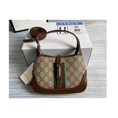 Gucci Jackie 1961 mini hobo bag in Beige ebony Supreme canvas