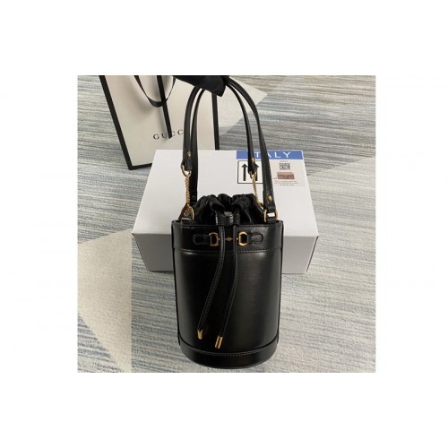 Gucci Horsebit 1955 small bucket bag in Black leather