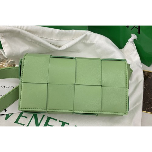 Bottega Veneta Cassette belt bag in Pistachio Intrecciato Nappa leather