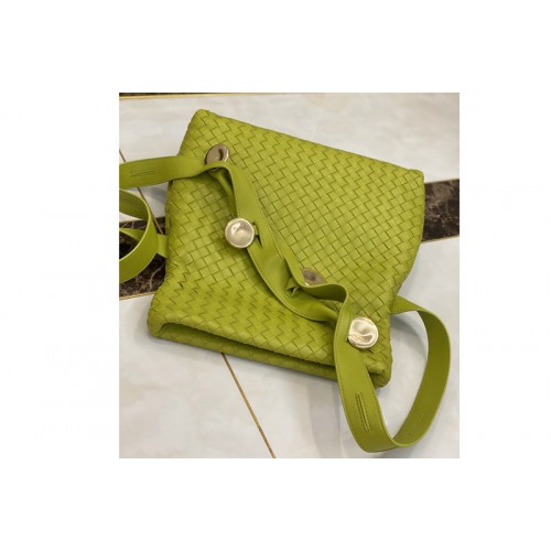 Bottega Veneta Fold Cross-body bag in Green Intrecciato Nappa leather