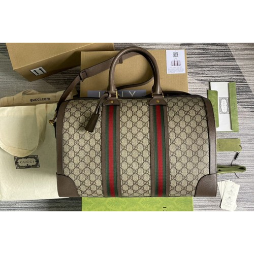 Gucci Ophidia medium carry-on duffle bag in Beige ebony Supreme canvas Gucci Ophidia medium carry-on duffle bag in Beige ebony Supreme canvas