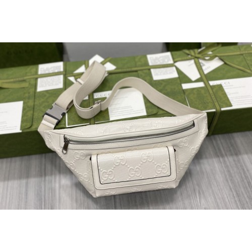 Gucci embossed belt bag in White embossed leather Gucci embossed belt bag in White embossed leather