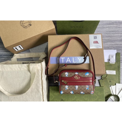 Gucci Doraemon x Gucci mini bag Beige ebony mini Supreme and Doraemon Print