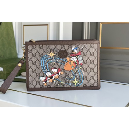 Gucci Disney Supreme Clutch Bag in Beige Supreme