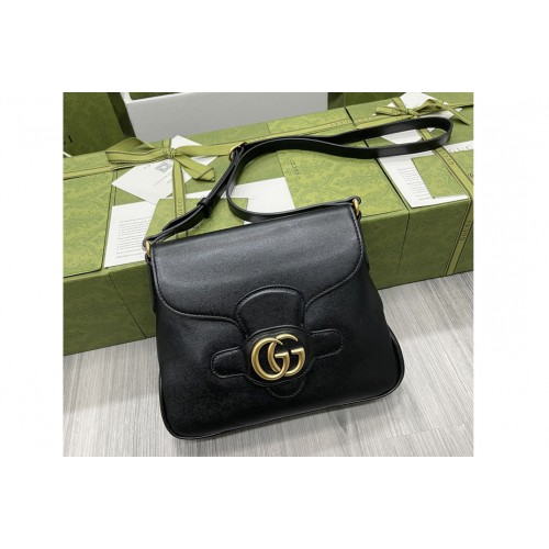 Gucci Small messenger bag with Double G in Black leather