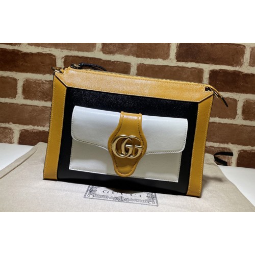 Gucci Small shoulder bag with Double G in Yellow White Black leather Gucci Small shoulder bag with Double G in Yellow White Black leather