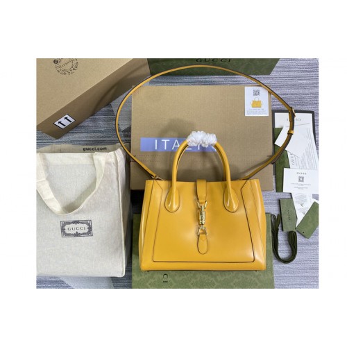 Gucci Jackie 1961 medium tote bag in Yellow leather Gucci Jackie 1961 medium tote bag in Yellow leather