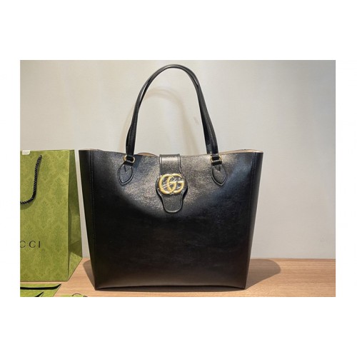 Gucci Medium tote Bag with Double G in Black leather Gucci Medium tote Bag with Double G in Black leather