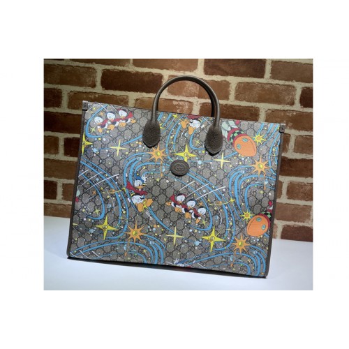 Gucci Disney x Gucci Donald Duck tote bag in Beige and ebony Supreme canvas