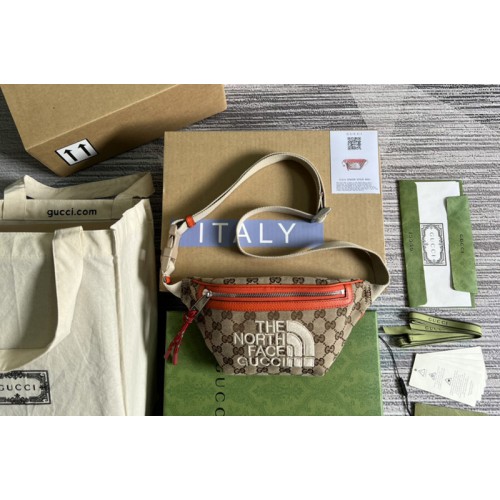 Gucci The North Face x Gucci belt bag in Beige and ebony Original canvas Gucci The North Face x Gucci belt bag in Beige and ebony Original canvas