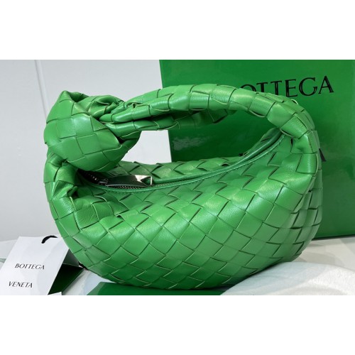 Bottega Veneta Mini Jodie boho bag in Green Intrecciato Nappa leather