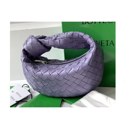 Bottega Veneta Mini Jodie boho bag in Purple Intrecciato Nappa leather