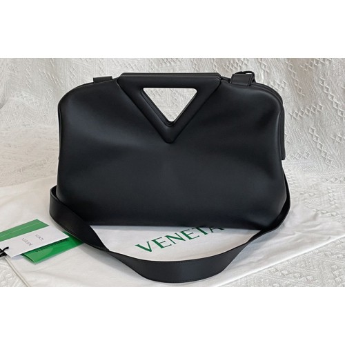 Bottega Veneta Point Top handle bag in Black Nappa Leather