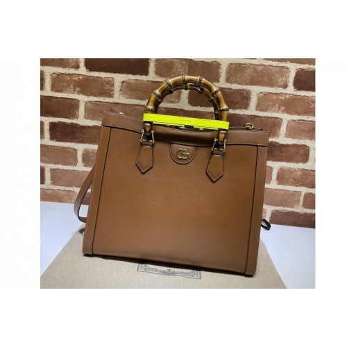 Gucci Diana medium tote bag in Brown leather Gucci Diana medium tote bag in Brown leather