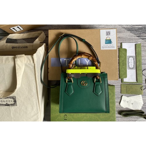 Gucci Diana mini tote bag in Green leather
