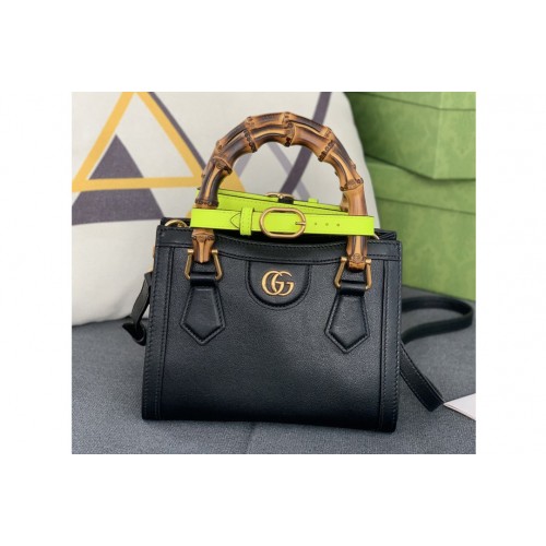 Gucci Diana mini tote bag in Black leather