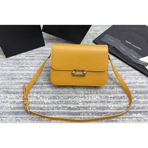 YSL le pave satchel bag in Saffron smooth leather