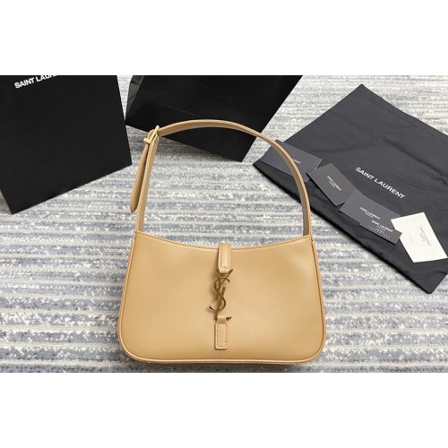 YSL LE 5 À 7 HOBO BAG IN Brown Smooth LEATHER